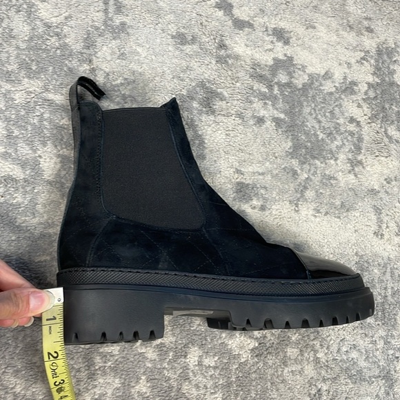 New AGL Mary Beat Quilted Ankle Boot Patent Leather Cap Toe Sz 38.5 - Picture 16 of 16